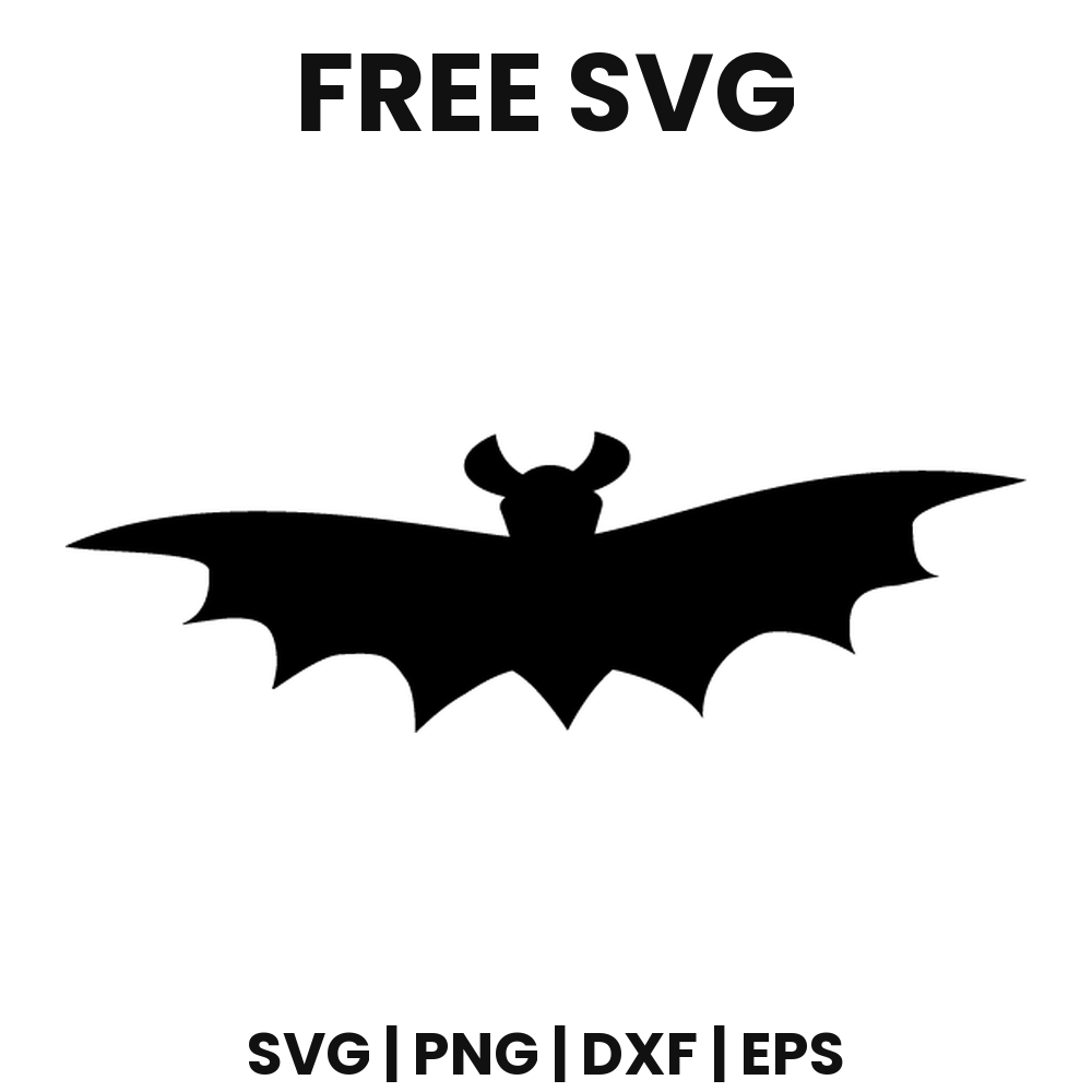 Petite Bat SVG Free – Small Halloween Bat Silhouette Cut File