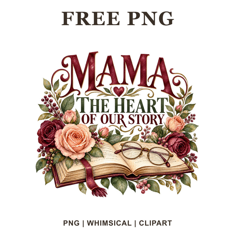 Whimsical Mama Books Mama Clipart PNG