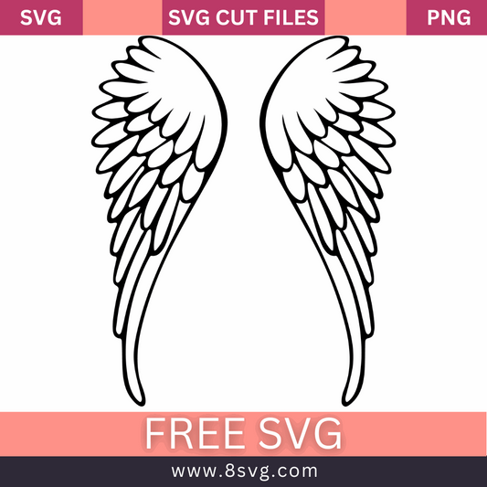 Free Angel Wing SVG - Download Cut Files for Cricut & Silhouette