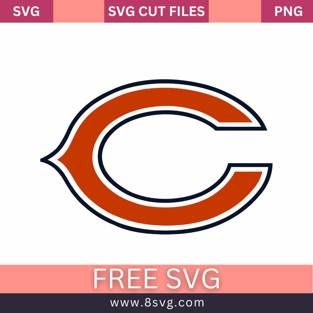Chicago Bears NFL SVG Free Cut File for Cricut- 8SVG