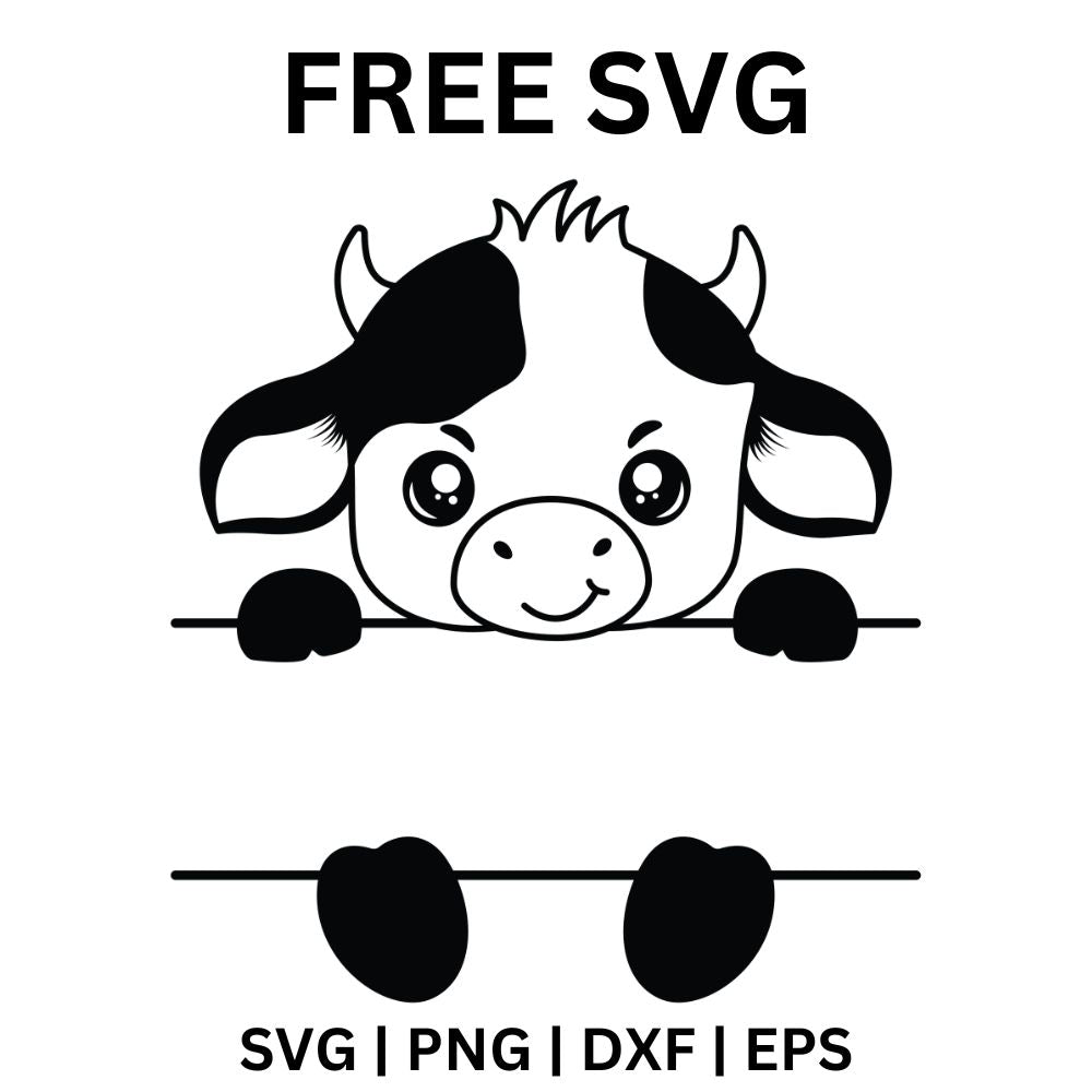 Cute Baby Cow SVG Free | Adorable Farm Animal Clipart for Cricut & Silhouette