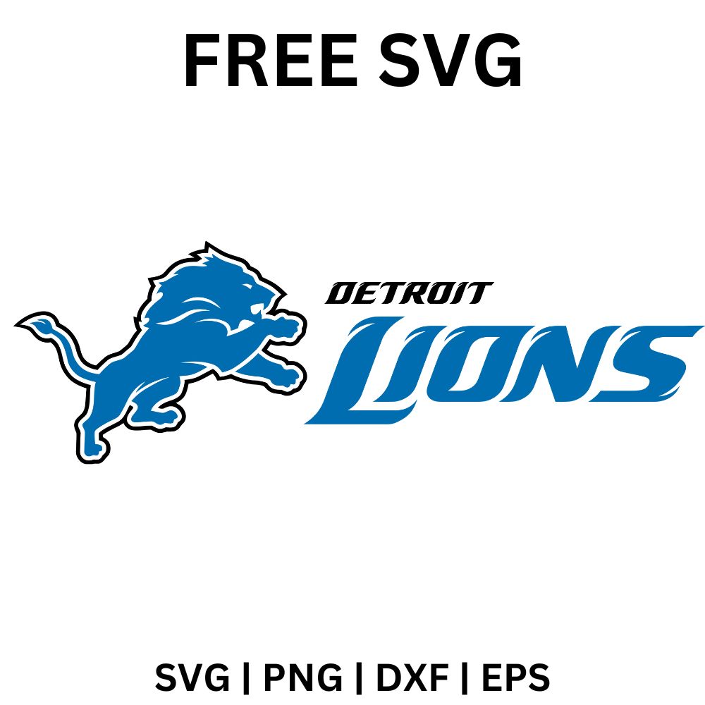 Detroit Lions SVG Free | Football Team Logo Cut File for Cricut & Silhouette-8SVG