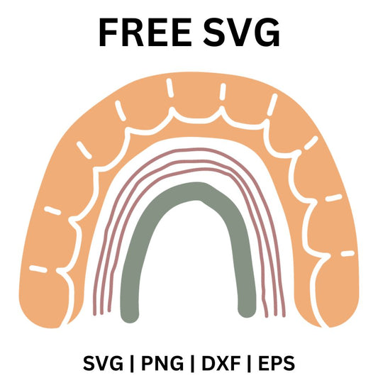 Layered Boho Rainbow SVG Free Cut File for Cricut & Silhouette-8SVG