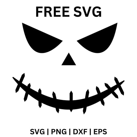 Jack Skellington Halloween SVG Free Scary Face for Cricut & Silhouette-8SVG