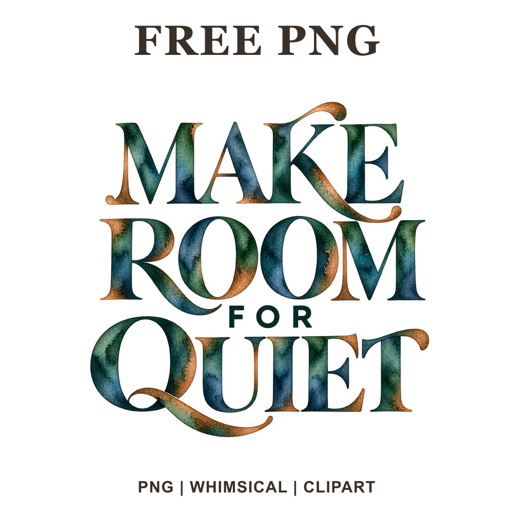 Whimsical Quiet Season Winter Quote Clipart PNG