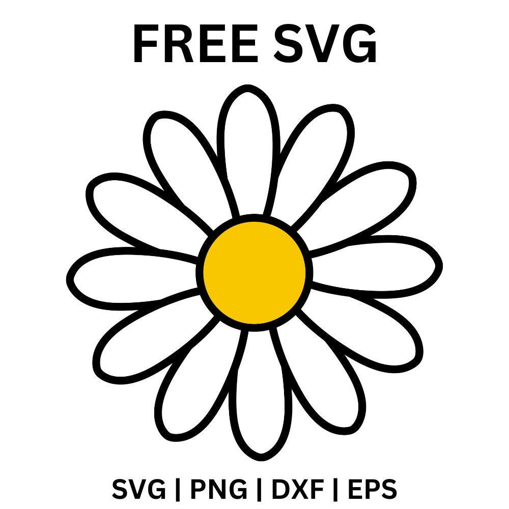 Daisy Flower SVG Free – Floral Design for Cricut & Silhouette-8SVG