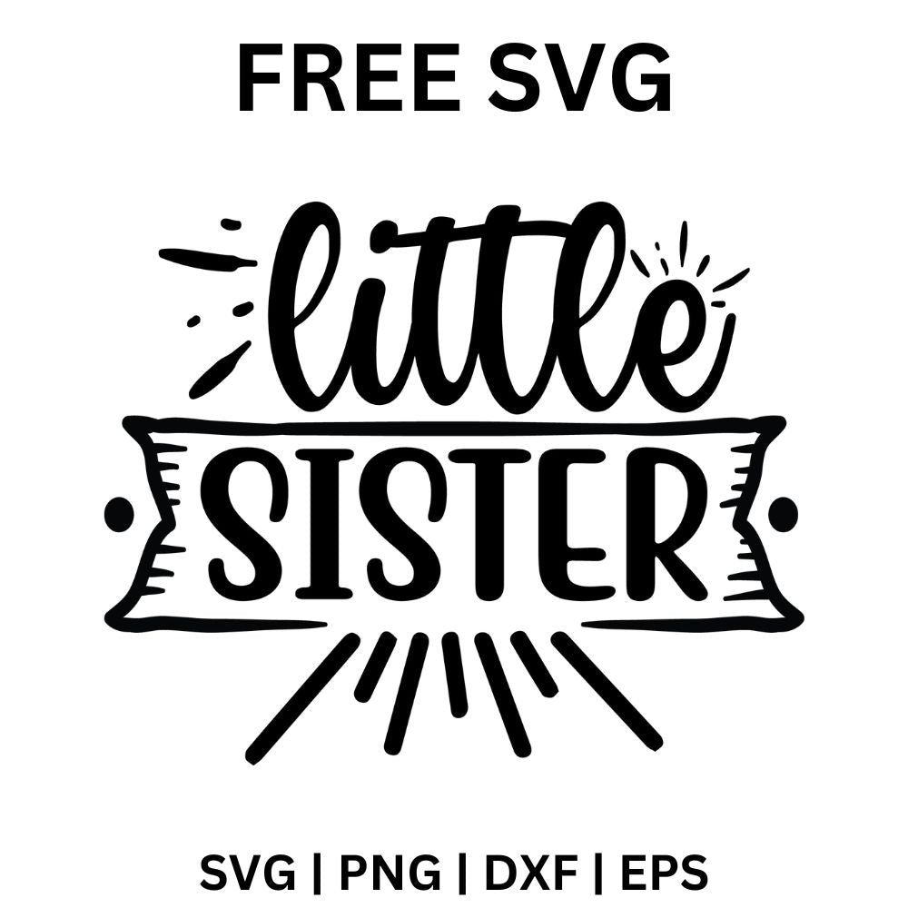 Little Sister SVG Free And PNG Download-8SVG