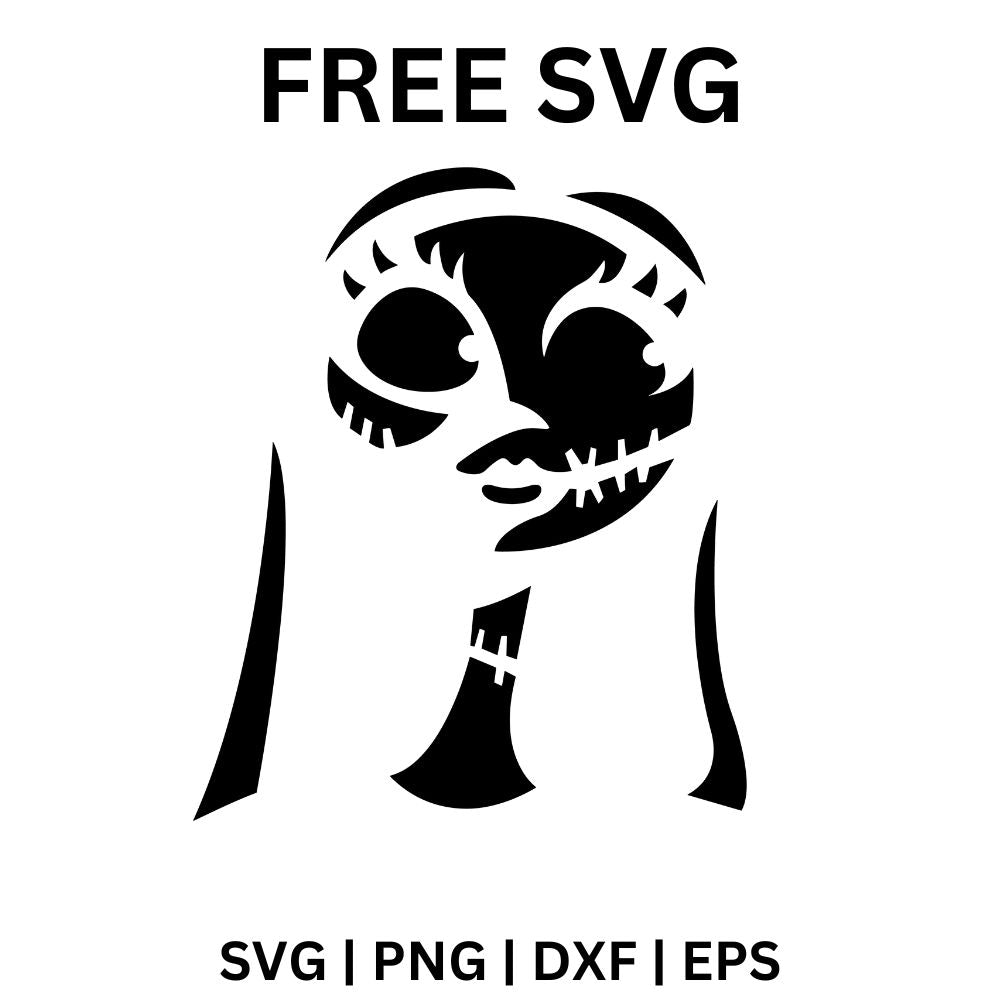 Jack Skellington Face SVG Free | Creepy Grin Halloween Design for Cricut & Silhouette