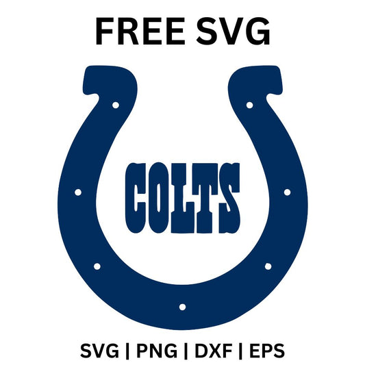 Indianapolis Colts SVG Free | Bold Horseshoe with Team Name for Cricut & Silhouette-8SVG