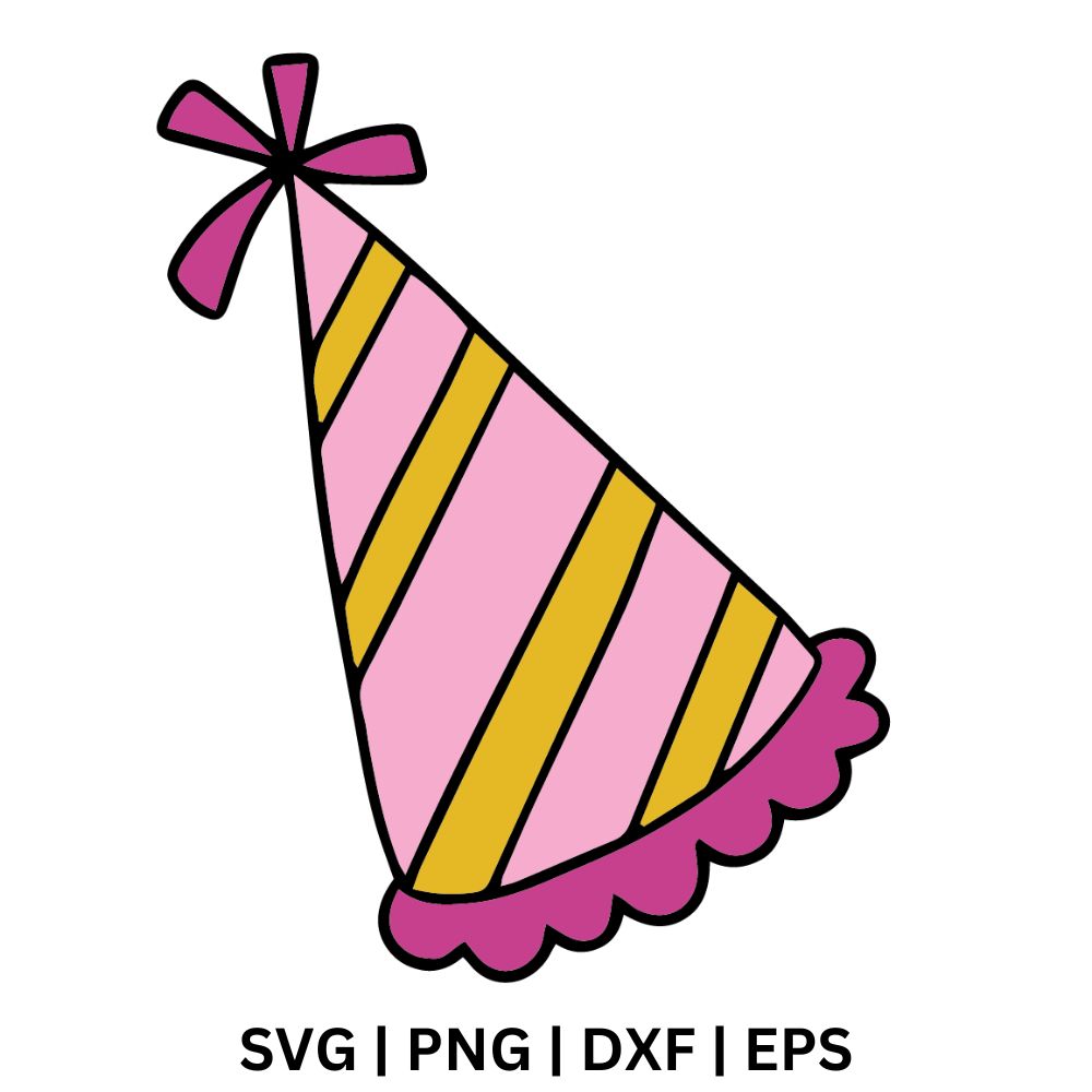 Birthday Hat SVG Free File for Cricut or Silhouette