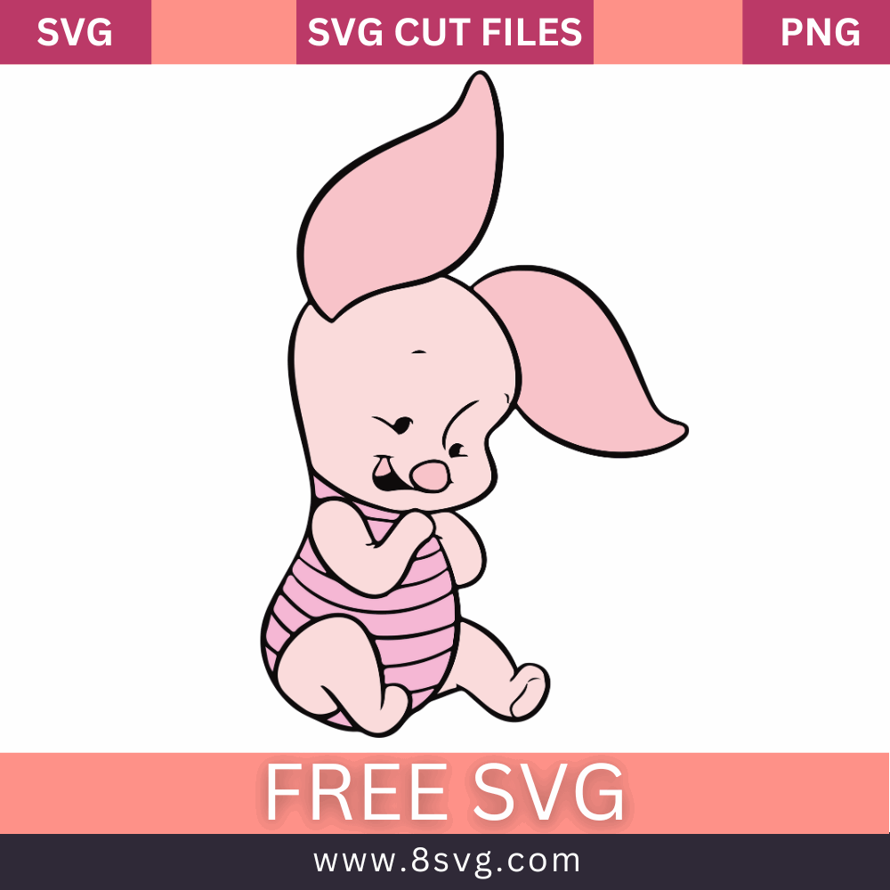 Piglet Winnie the Pooh SVG Free cut file Download