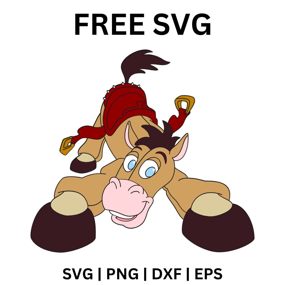 Bullseye Sitting SVG Free | Relaxed Toy Horse Character for Cricut & Silhouette