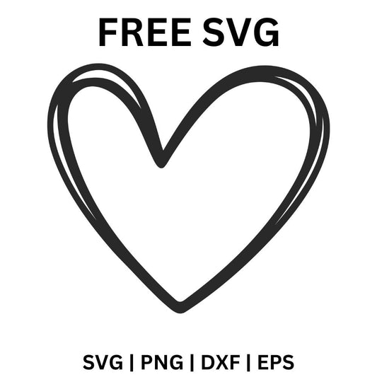 Heart Outline SVG Free | Double Line Heart Design for Cricut & Silhouette