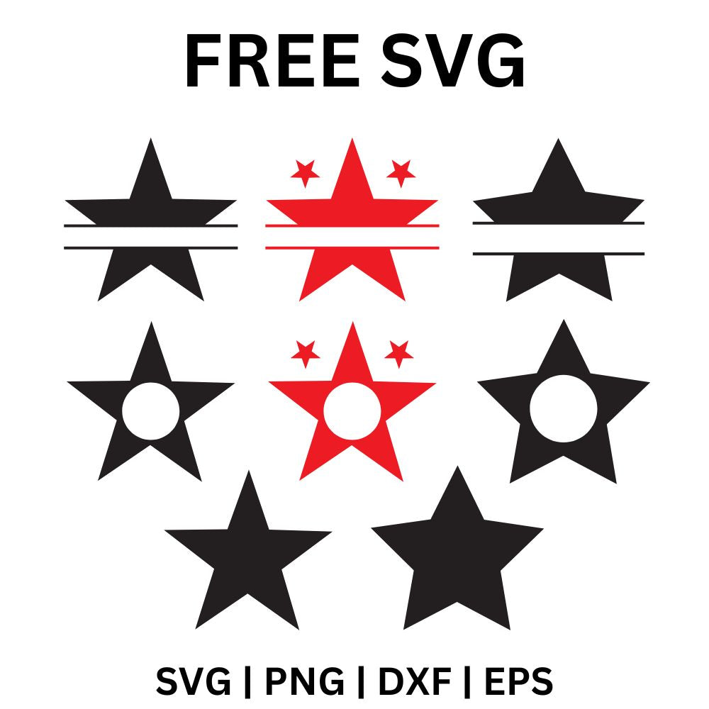 Star Frame SVG Free | Patriotic Star Cluster Design for Cricut & Silhouette
