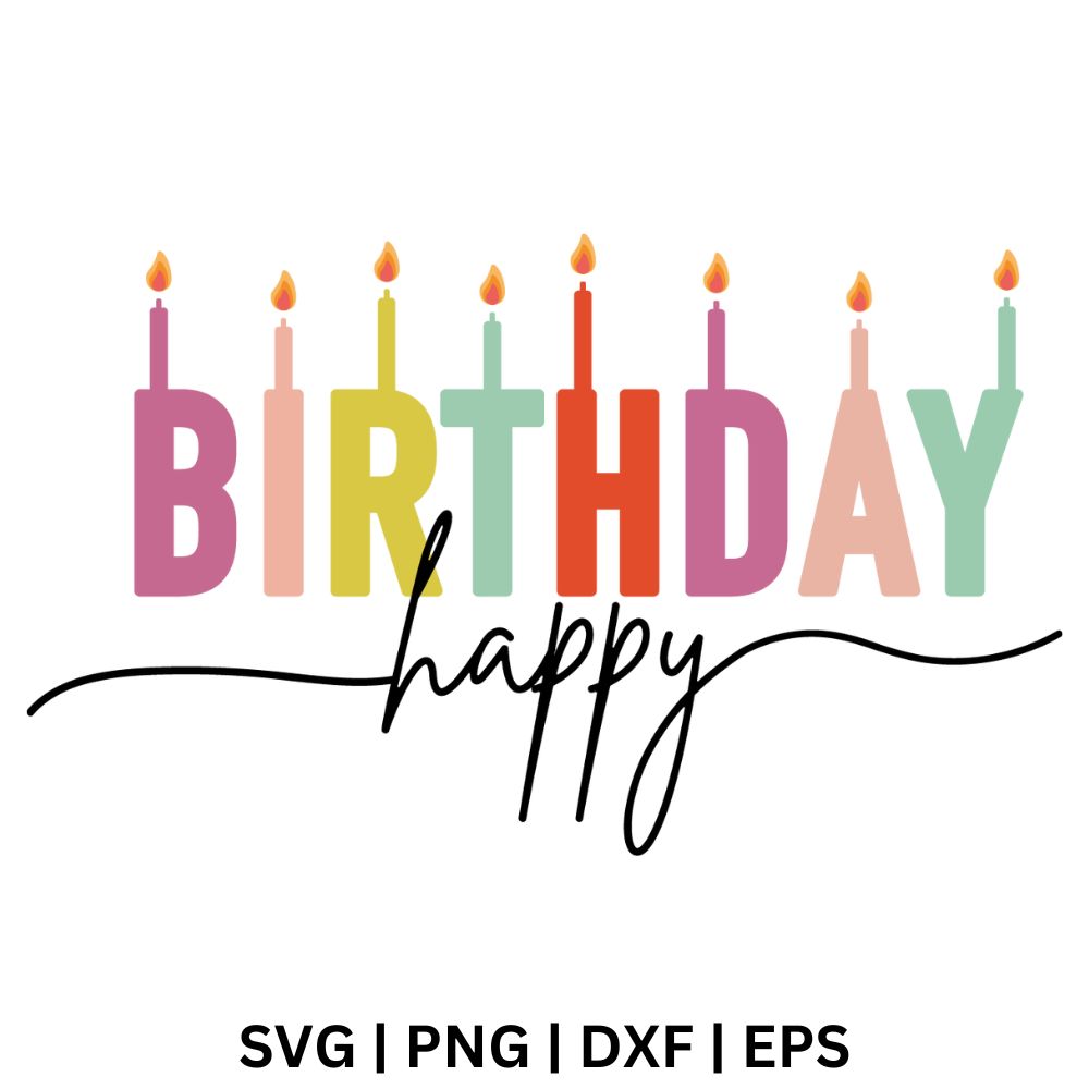 Happy Birthday SVG Free File for Cricut or Silhouette-8SVG