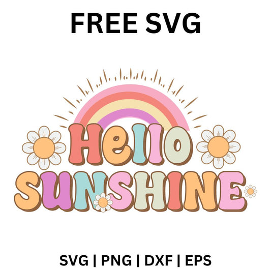 Hello Sunshine SVG Free Cut File for Cricut & Silhouette