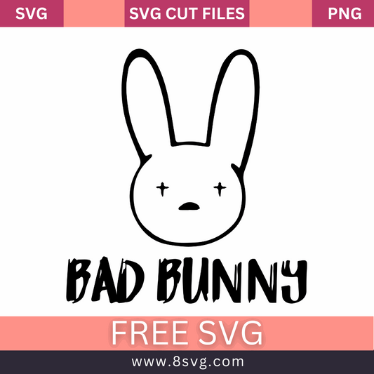 Bad Bunny Outline Svg Free Cut File For Cricut