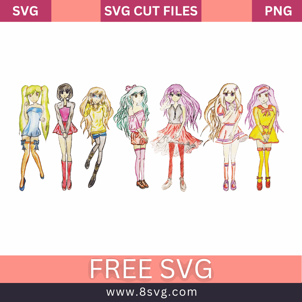 Anime Character Multilayer SVG Anime Character Cut File -  Australia