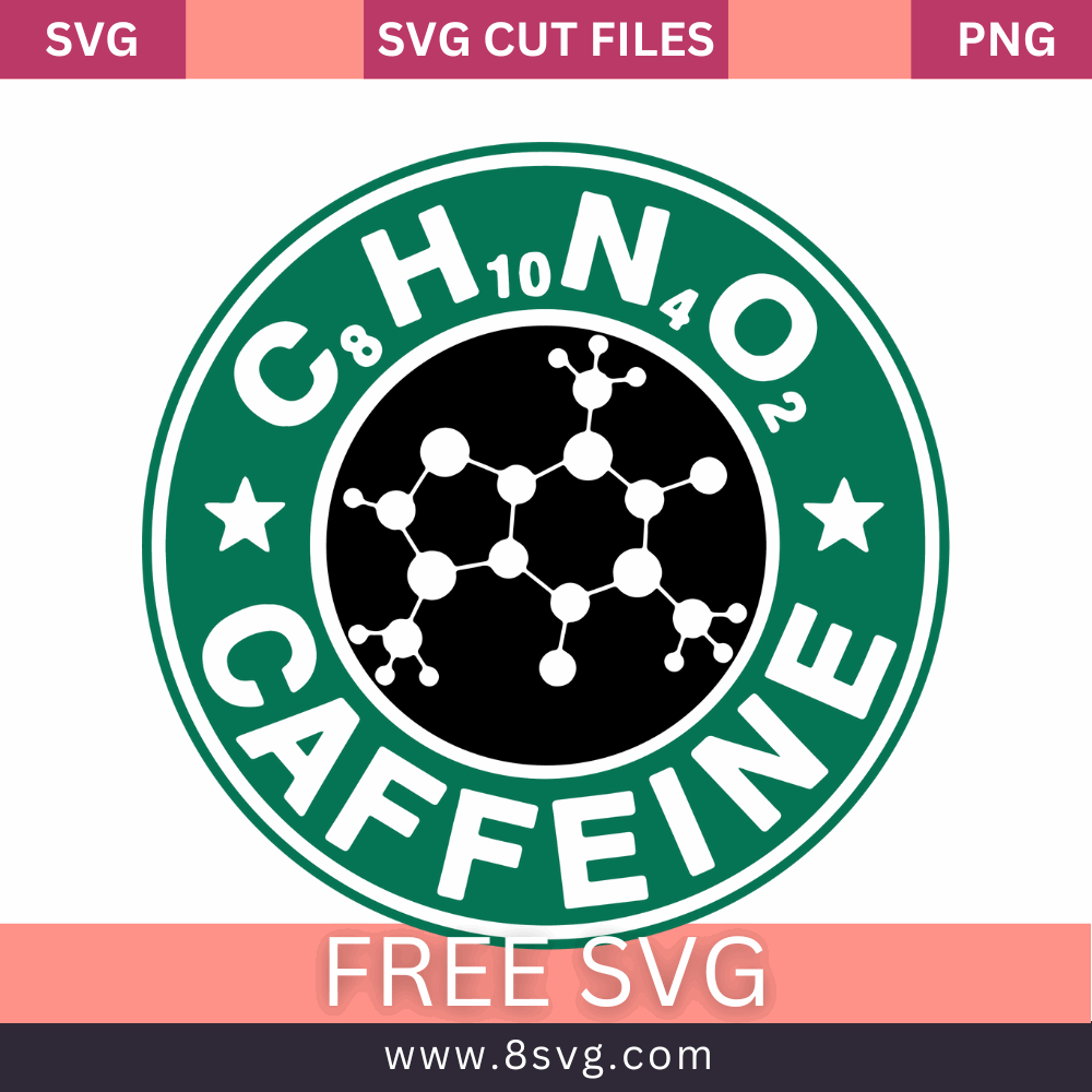 C8H10N4O2 CAFFEINE Starbucks Logo SVG Free And Png Download