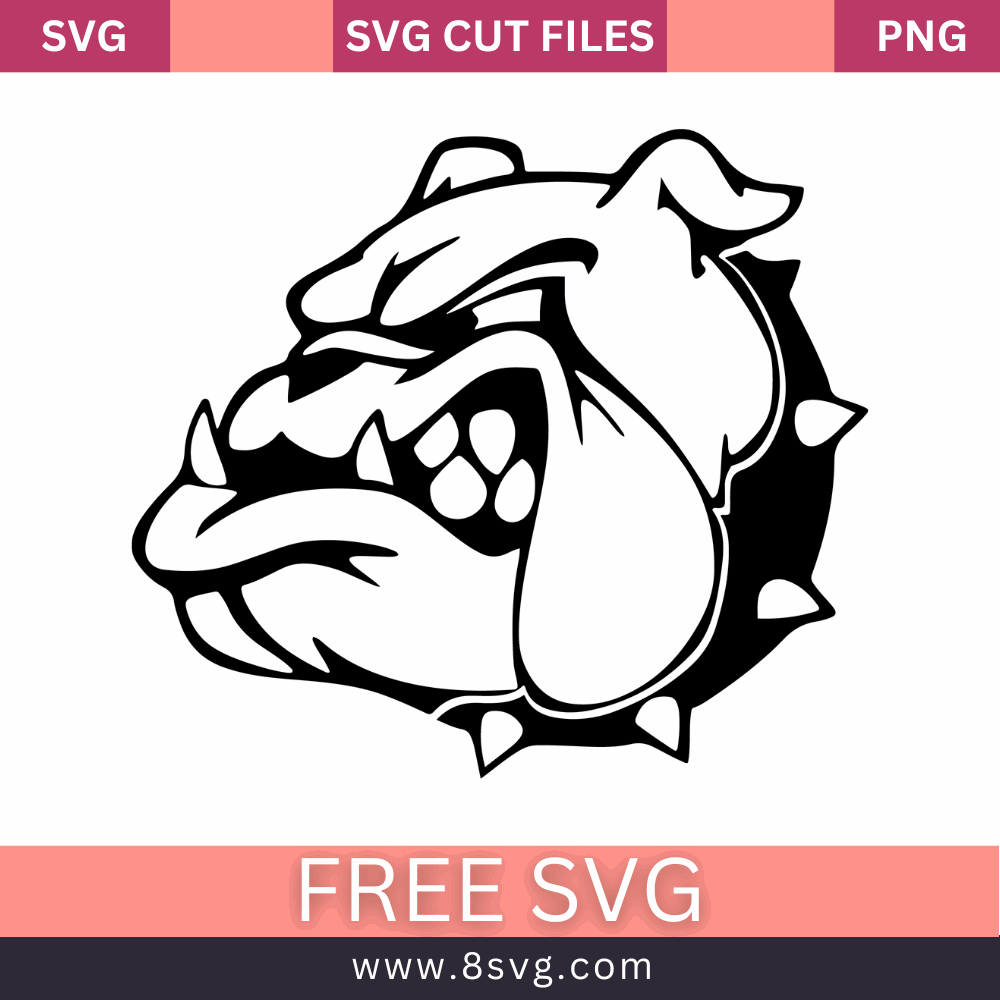 Bulldog Svg Free Cut File for Cricut