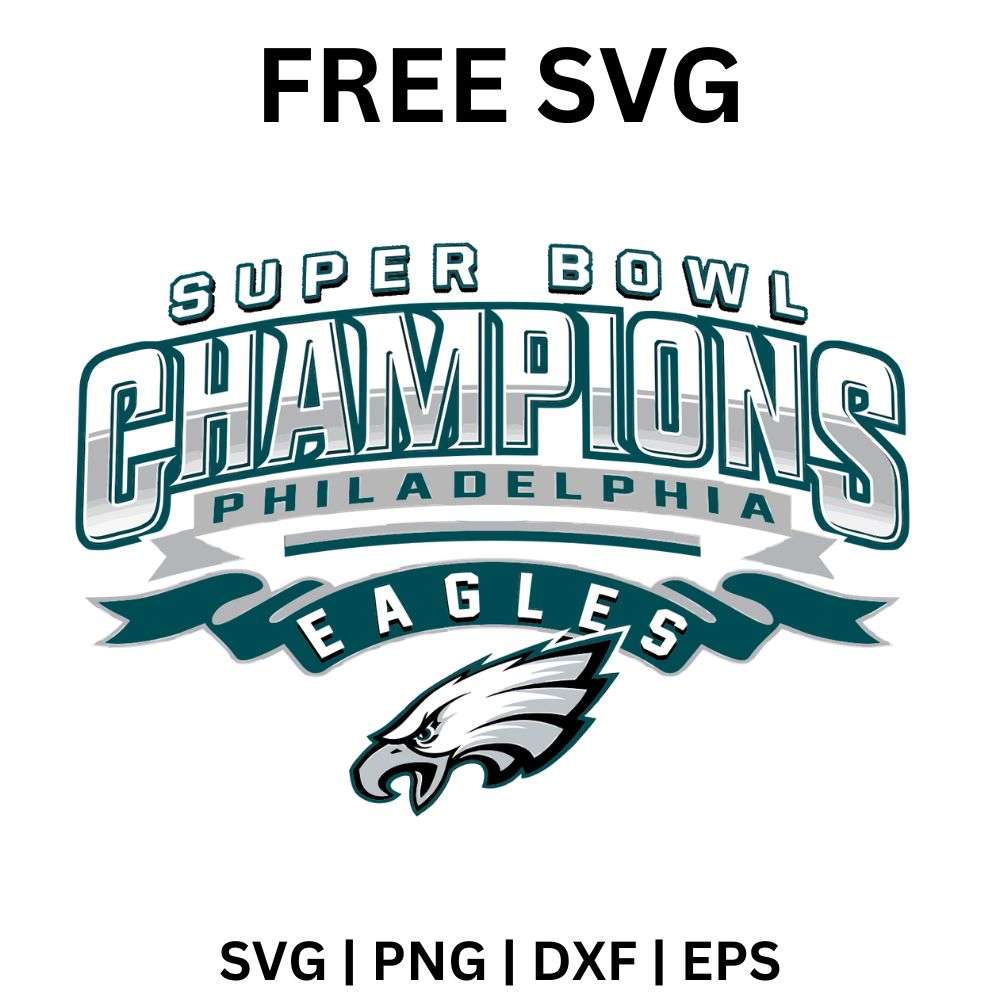 Super Bowl Champions Eagles SVG Free | Victory Design for Cricut & Silhouette