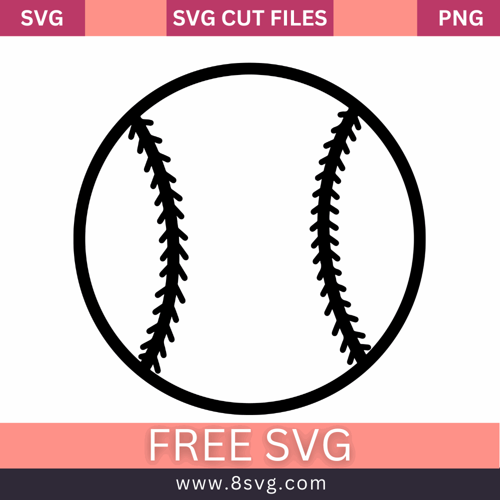 Baseball Outline Svg Free Cut File For Cricut Download