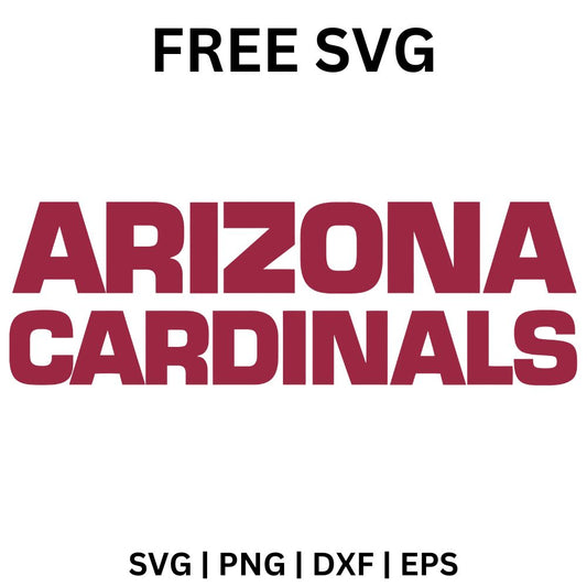 Arizona Cardinals Text Logo SVG Free | Bold Team Name Cut File for Cricut & Silhouette