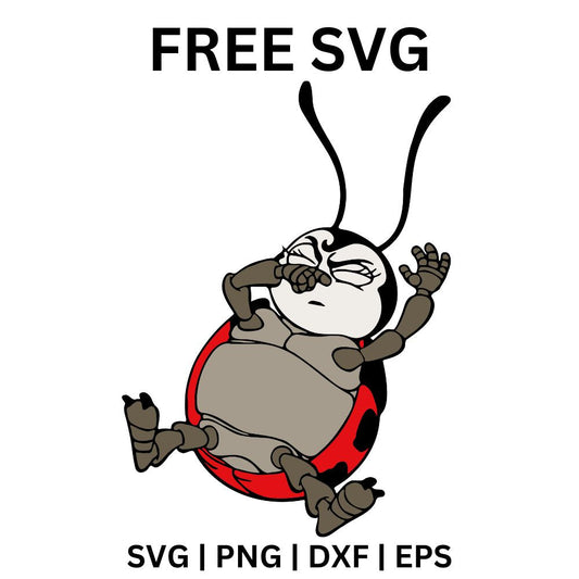 Ladybug with Microphone SVG Free | Singing Insect Character Design for Cricut & Silhouette