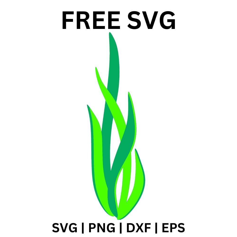 Luca Tall Seaweed SVG Free | Marine Plant Silhouette for Cricut & Silhouette