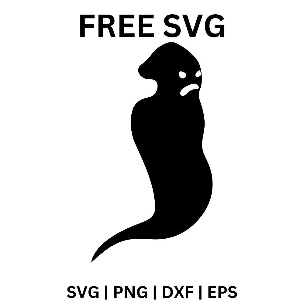 Floating Ghost SVG Free | Simple Halloween Spirit Cut File for Cricut & Silhouette