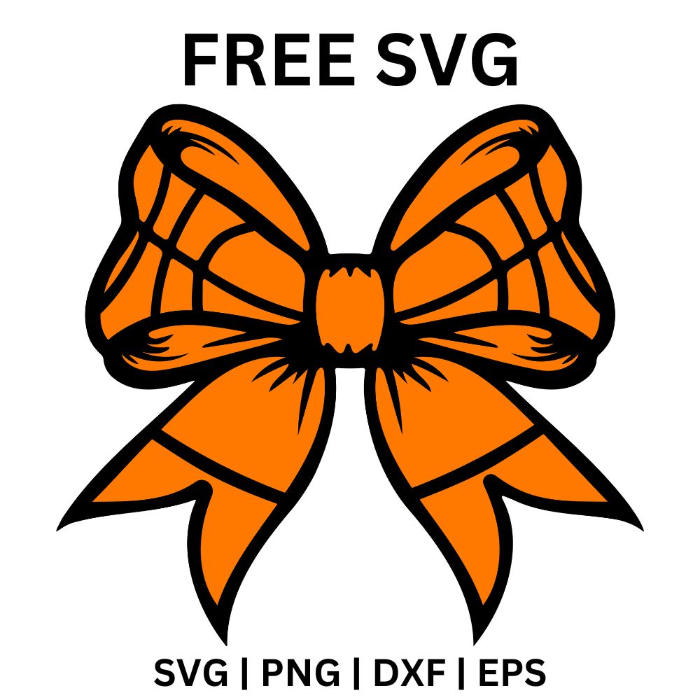 Basketball-Themed Coquette Bow SVG Files – Free-8SVG
