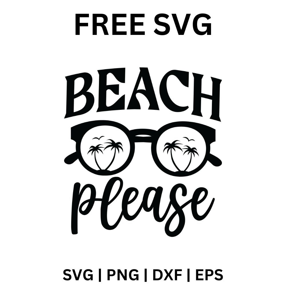 Beach Please SVG Free Cut File for Cricut & Silhouette-8SVG