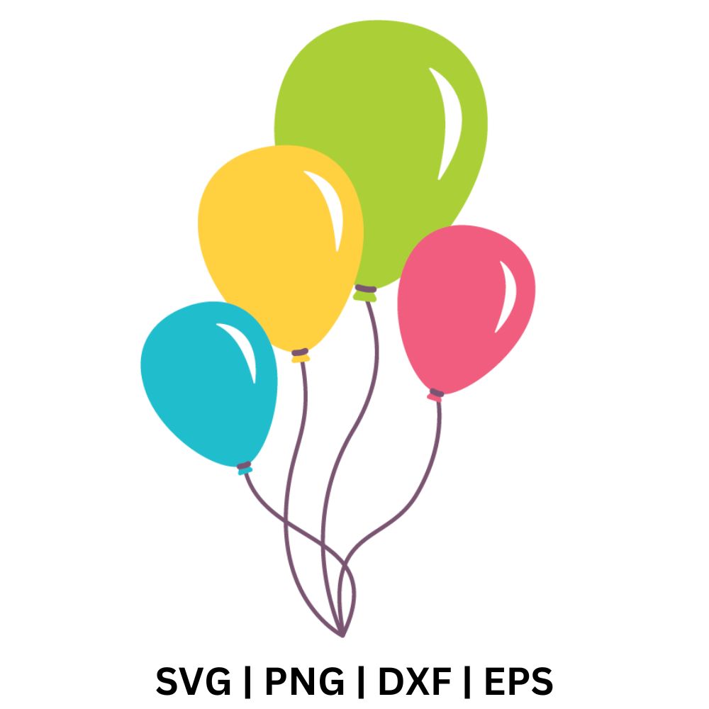 Birthday Balloon SVG Free File for Cricut or Silhouette
