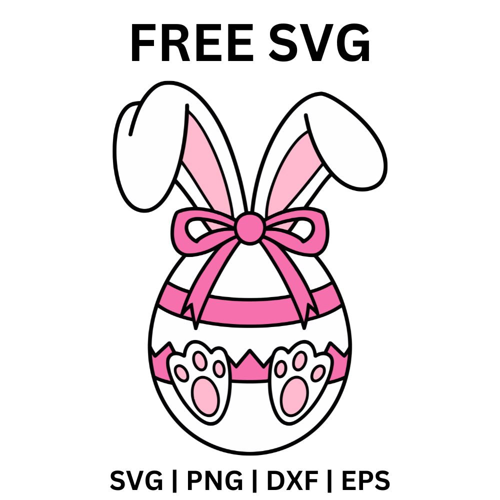 Bunny Ears Easter Egg - Free SVG Cut File-8SVG