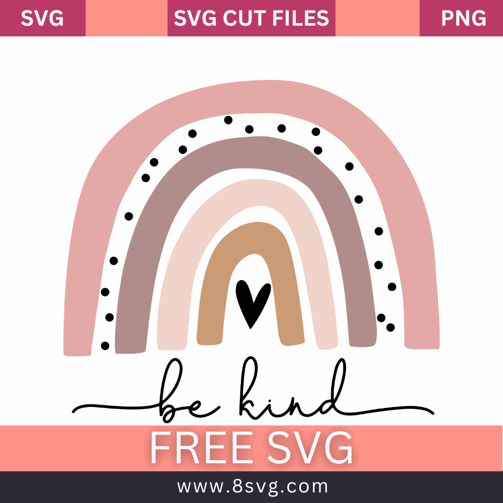 Boho Rainbow Svg Free Cut File For Cricut