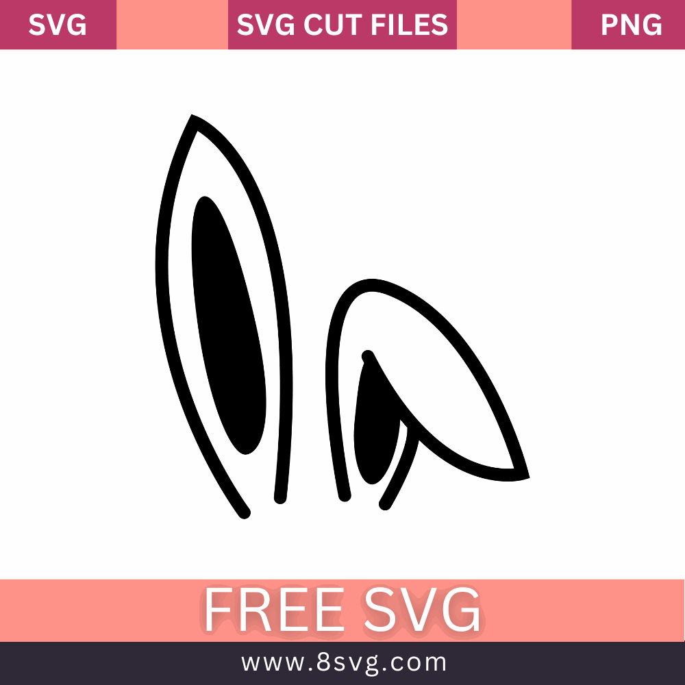 Bunny Ears SVG Free Cut File for Cricut