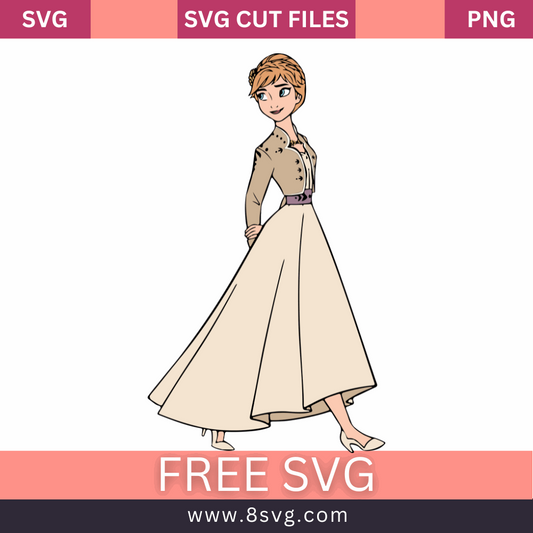 Disney Princess Anna layered Frozen Svg Free Download