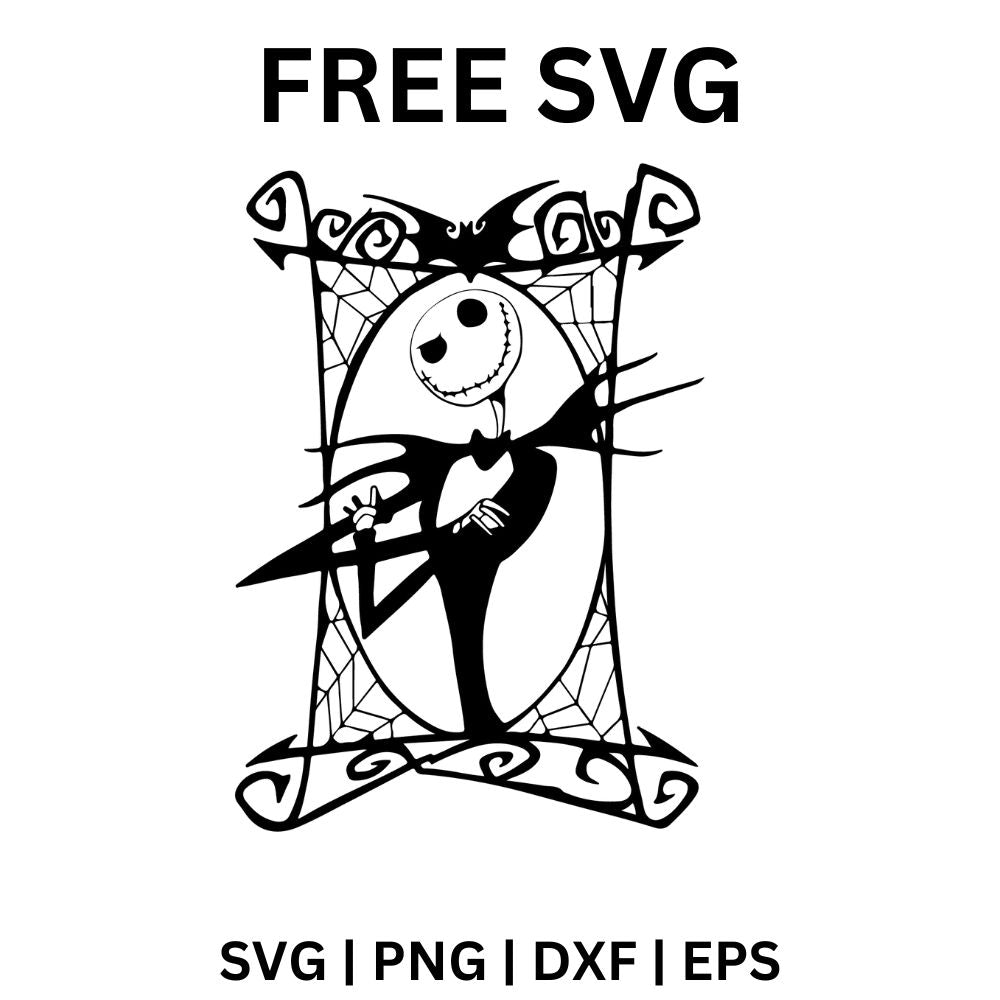 Jack and Sally Hug SVG Free | Romantic Halloween Couple Design for Cricut & Silhouette