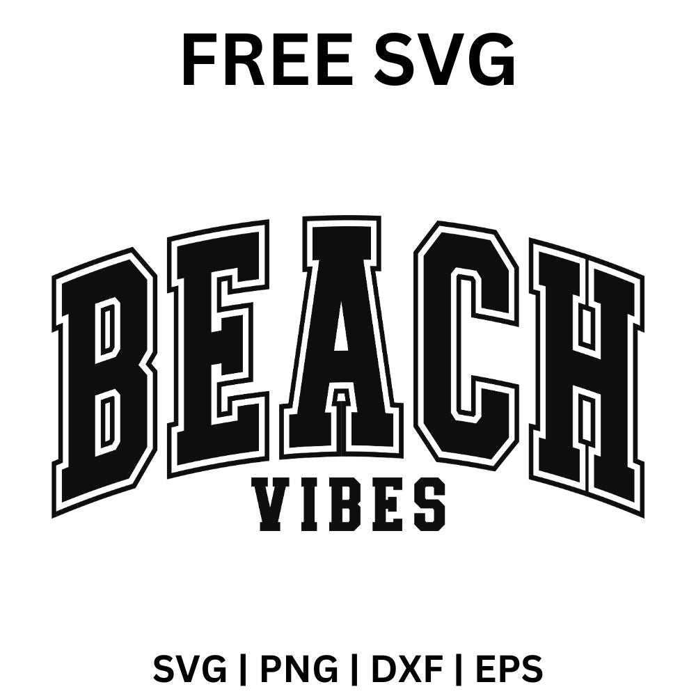 Beach Vibes SVG Free Cut File for Cricut & Silhouette-8SVG