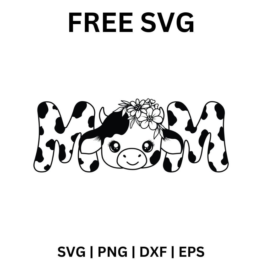 Cow Mom SVG Free File for Cricut & Silhouette-8SVG