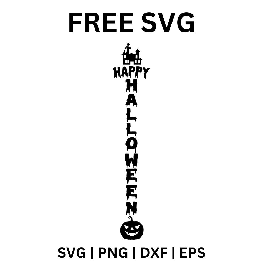 Happy Halloween SVG Free | Porch Sign Cut File for Cricut & Silhouette-8SVG