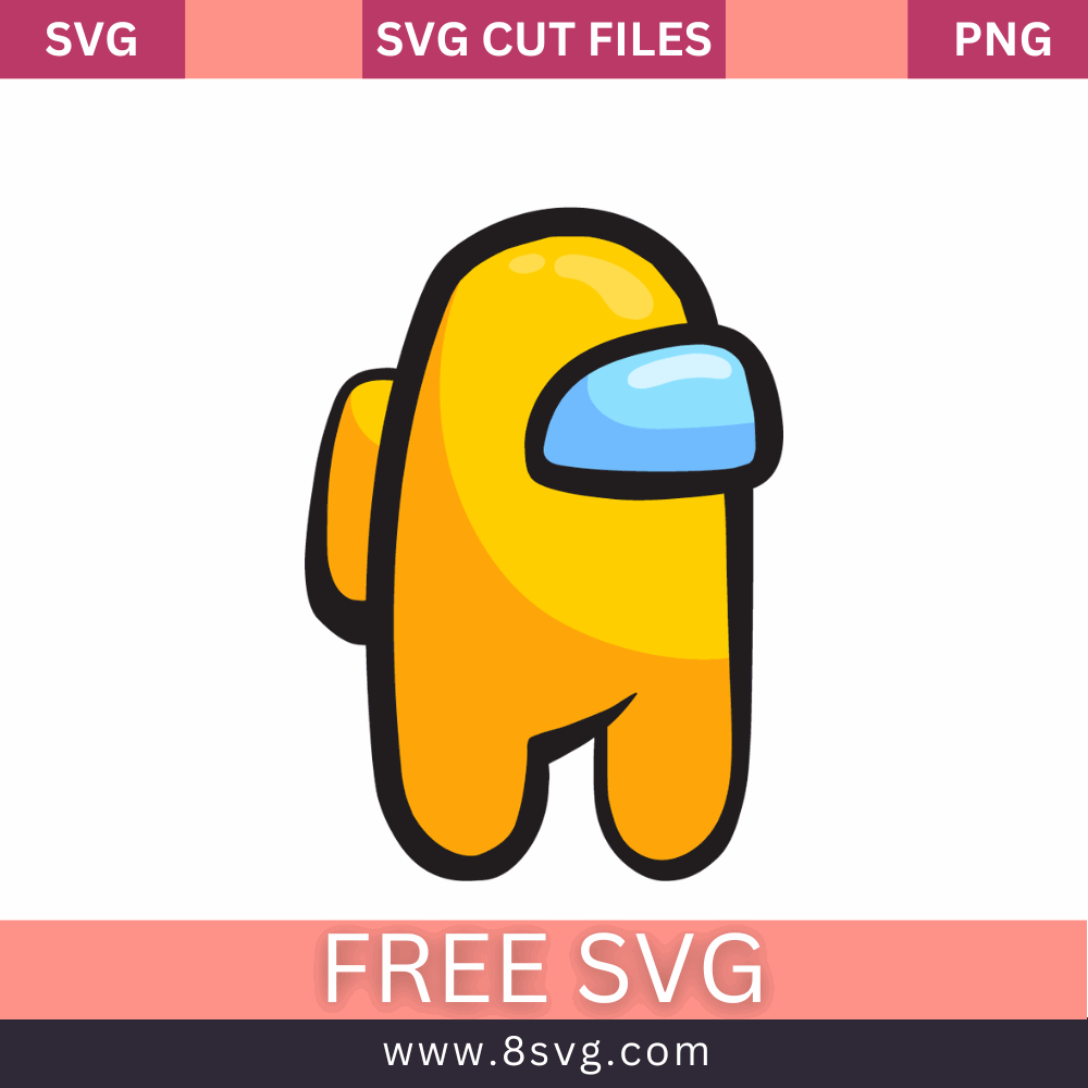 Among Us Impostor Yellow Color SVG Free Cut File for Cricut- 8SVG