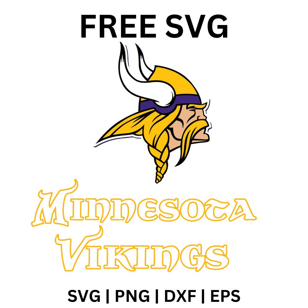 Minnesota Vikings Retro Logo SVG Free | Vintage Sports Team Design for Cricut & Silhouette