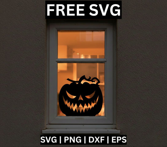 Jack-O'-Lantern SVG Free for Cricut & Silhouette | Window Cling Decoration-8SVG