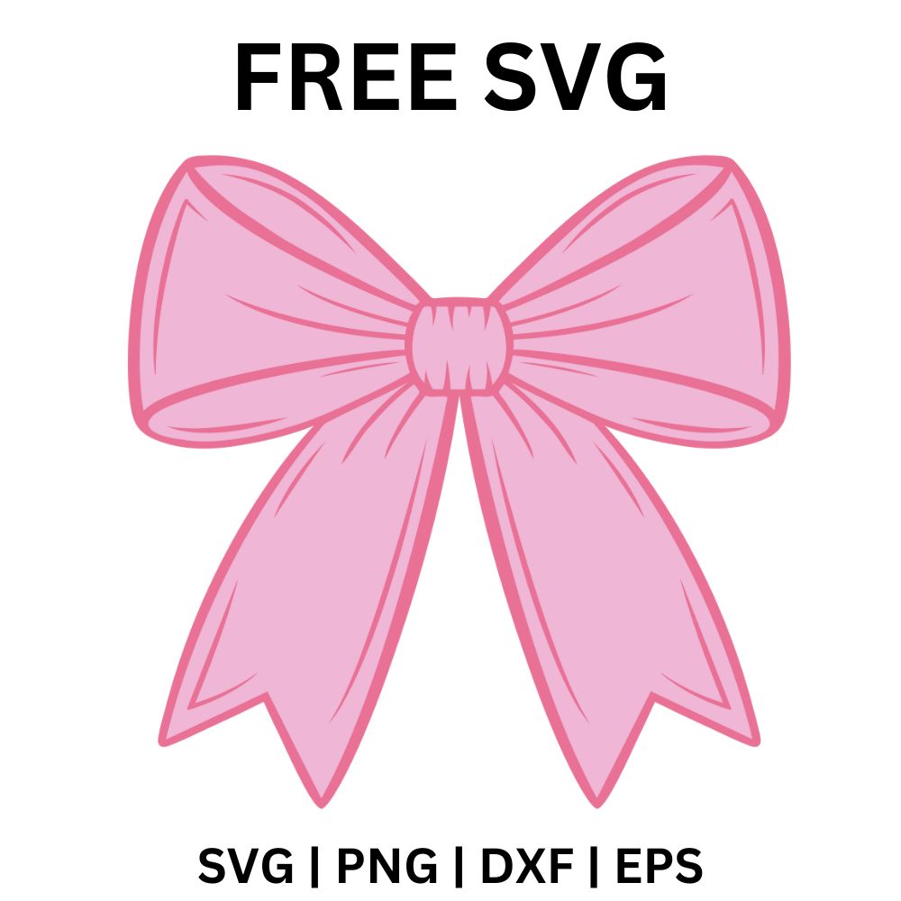 Pink Coquette Bow SVG – Free for DIY Projects-8SVG