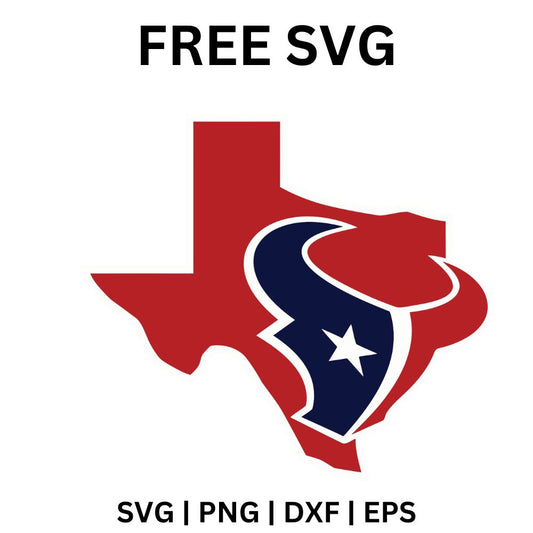 Houston Texans SVG Free | Texas State with Logo Outline for Cricut & Silhouette-8SVG