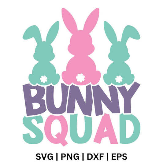 Bunny Squad SVG Free File for Cricut & Silhouette