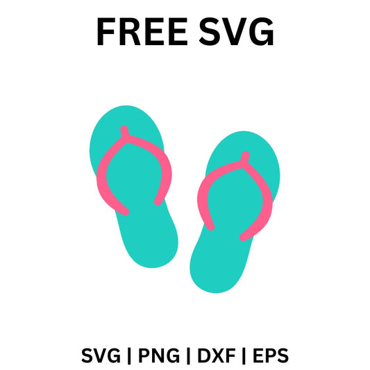 Flip Flop SVG Free Cut File for Cricut & Silhouette