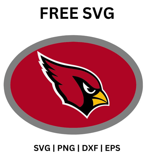 Classic Arizona Cardinals SVG Free | Oval Team Emblem Cut File for Cricut & Silhouette