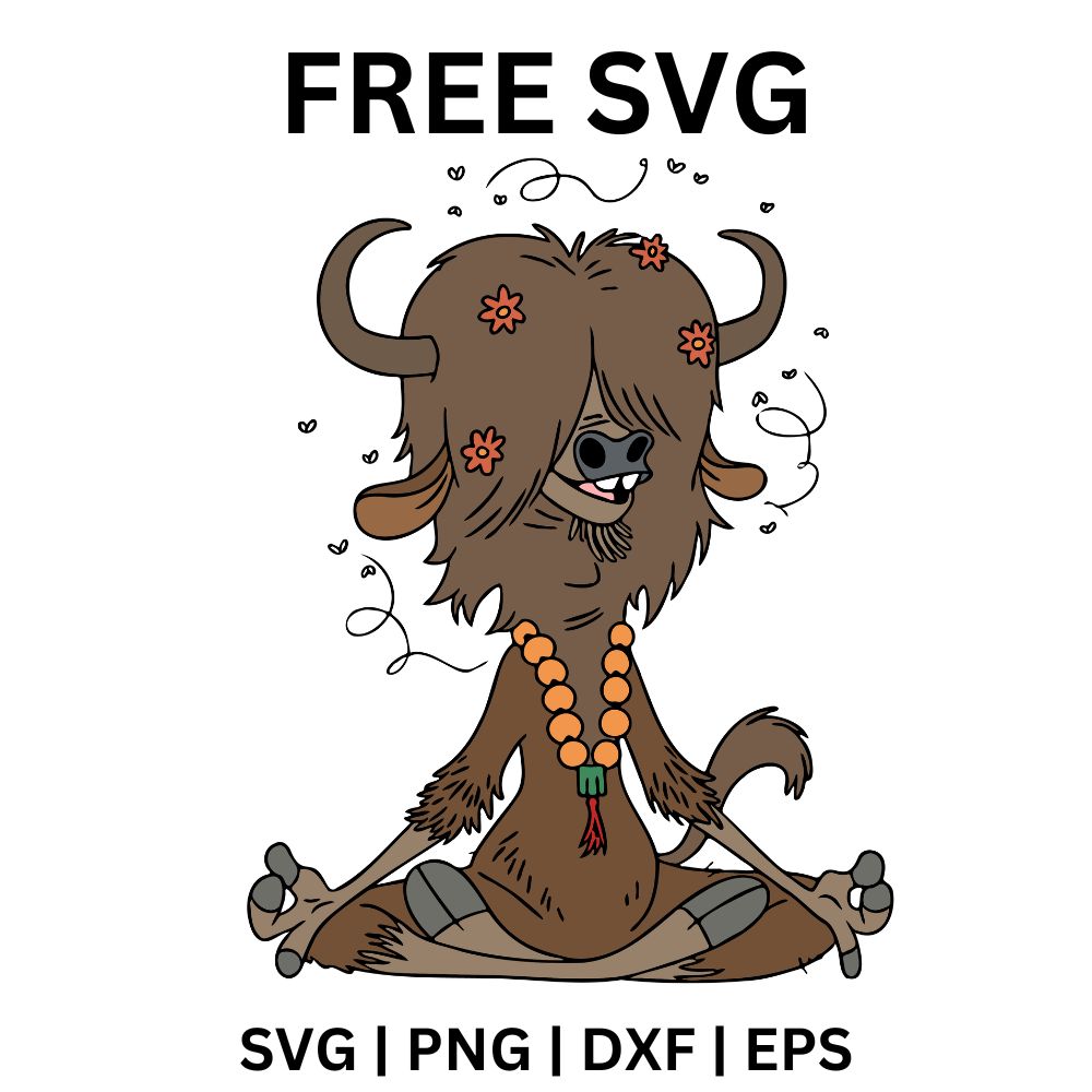 Cool Yak SVG Free | Funky Animal with Shades Design for Cricut & Silhouette